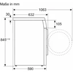 Bosch WUU28T71 Serie 6, Waschmaschine (weiß/silber) – Bild 2