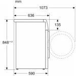 Bosch WGG256Z40 Serie 6, Waschmaschine (weiß/schwarz) – Bild 2